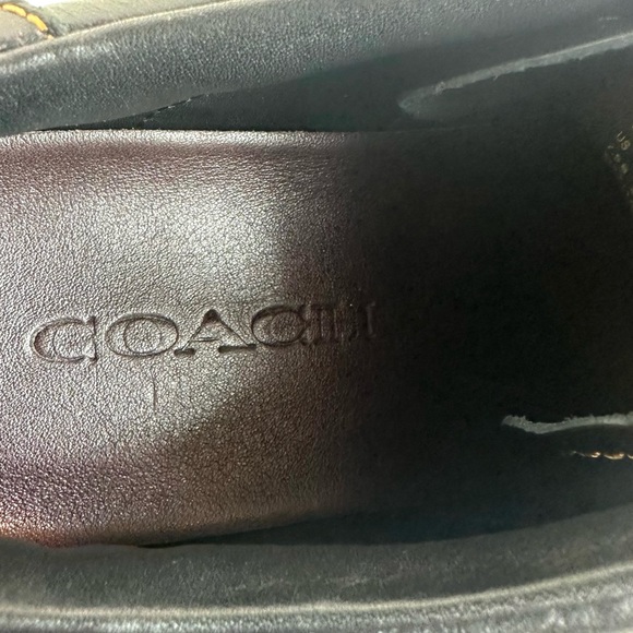 Coach Tea Rose Low Top, Leather Sneakers Black/Floral Details Women’s Size: 7.5 - Picture 16 of 16